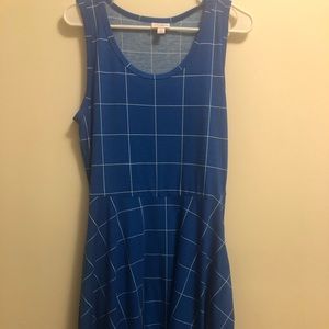 Blue plaid Medium Cotton Nicki Lularoe
